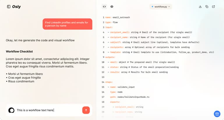 Osly - Natural Language Workflow Automation
